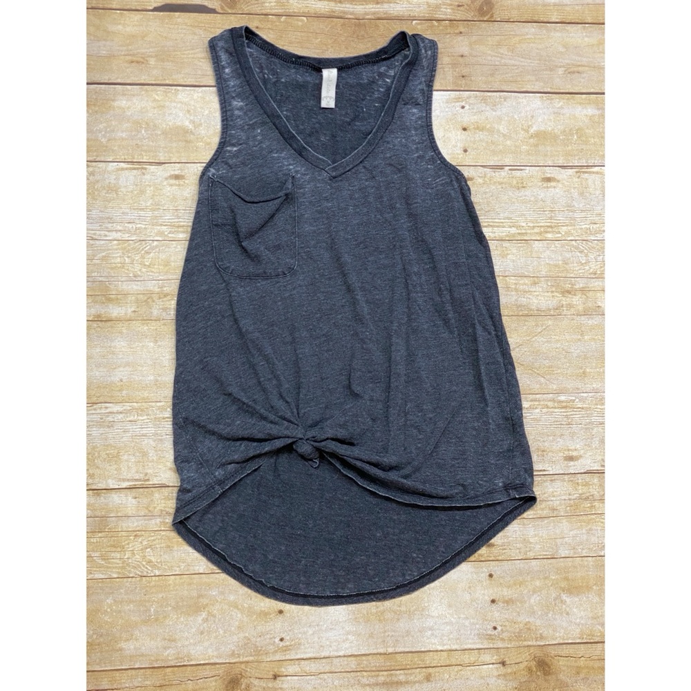 Altar'd State Charcoal Knot-Front Tank